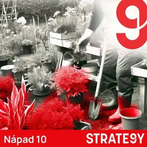 Zahradník upravuje záhon u domu – mobilní služba jako lokální byznys.