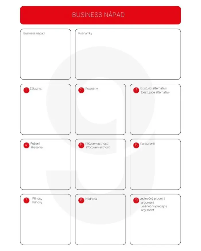 business napad šablona