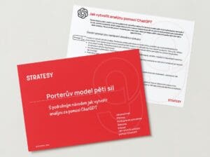Ukázka workbooku Porterovy analýzy – práce s AI